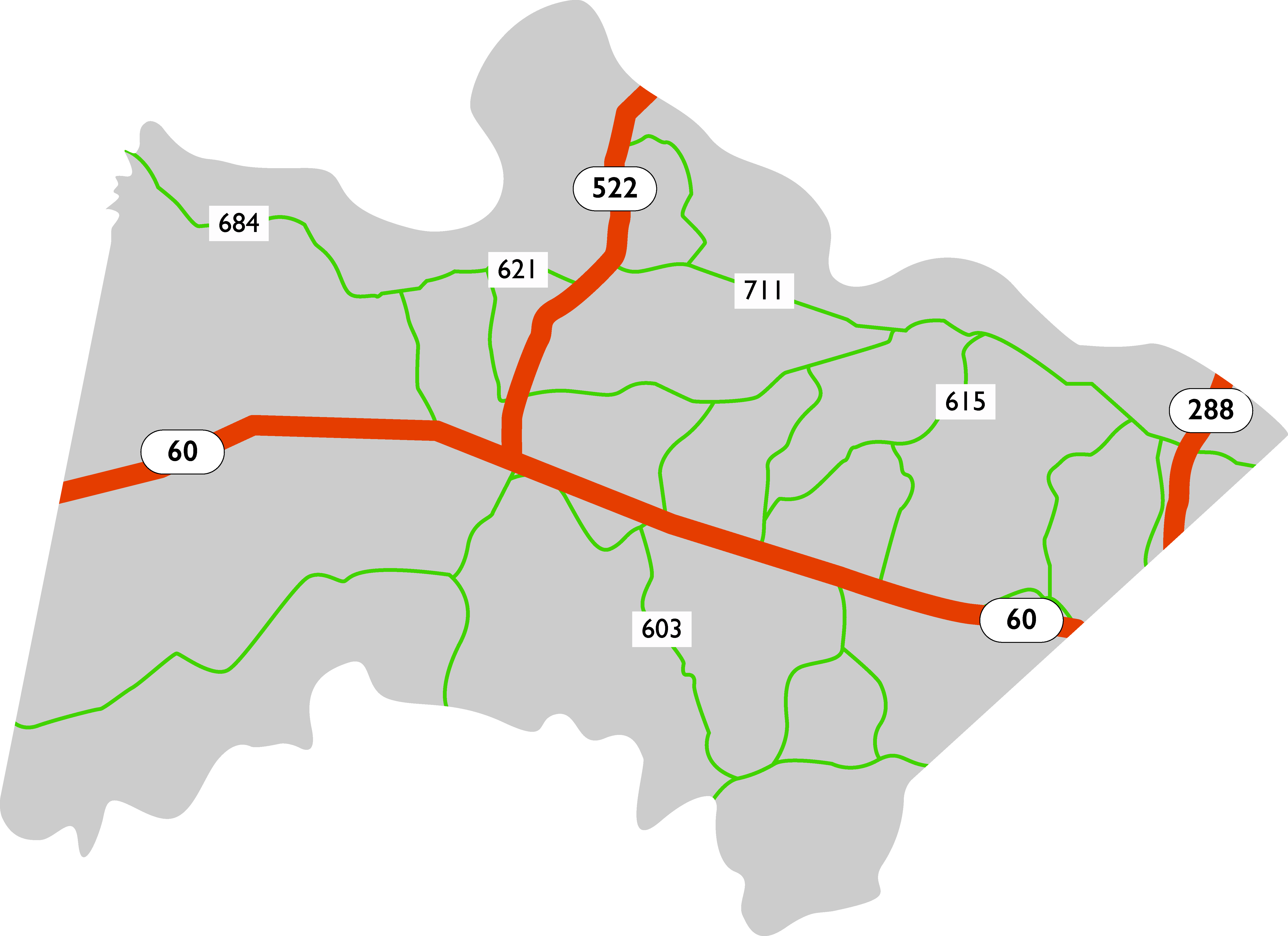 Powhatan map